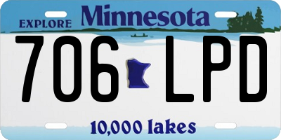 MN license plate 706LPD