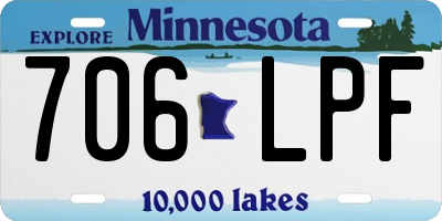 MN license plate 706LPF