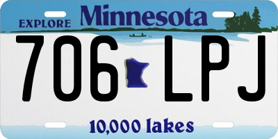 MN license plate 706LPJ