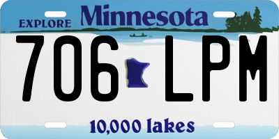 MN license plate 706LPM