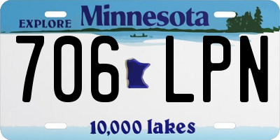 MN license plate 706LPN