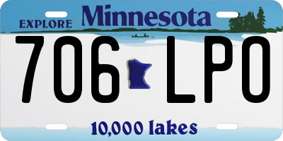 MN license plate 706LPO
