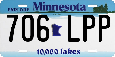 MN license plate 706LPP