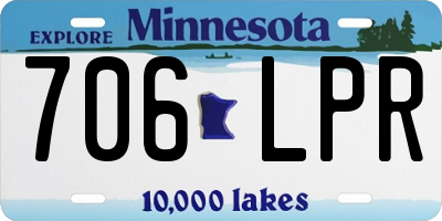 MN license plate 706LPR