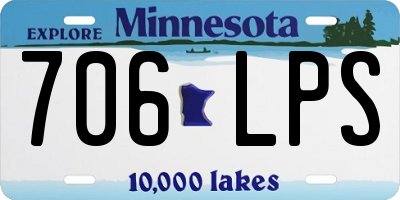 MN license plate 706LPS