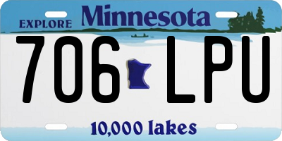 MN license plate 706LPU