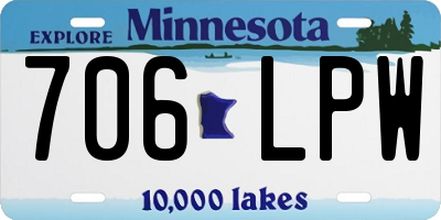 MN license plate 706LPW