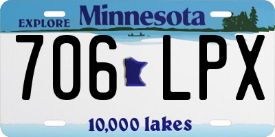 MN license plate 706LPX