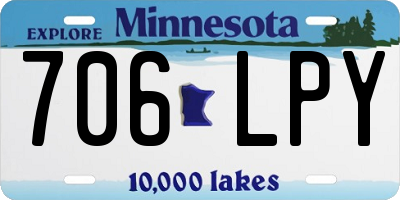 MN license plate 706LPY