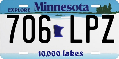 MN license plate 706LPZ