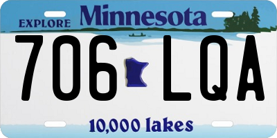 MN license plate 706LQA