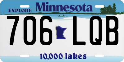 MN license plate 706LQB