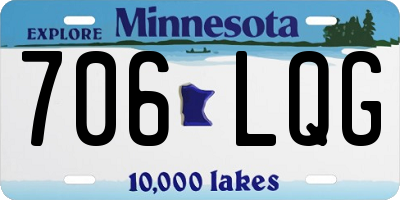 MN license plate 706LQG