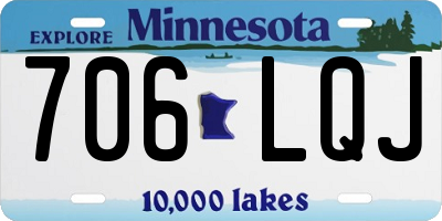 MN license plate 706LQJ