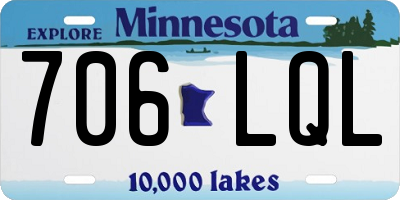 MN license plate 706LQL