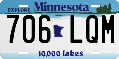 MN license plate 706LQM