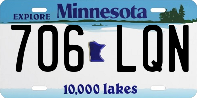 MN license plate 706LQN