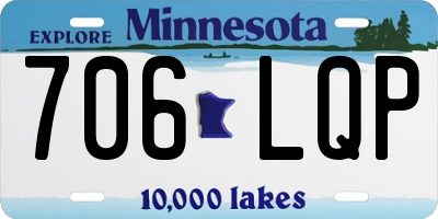MN license plate 706LQP