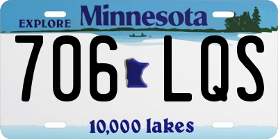 MN license plate 706LQS