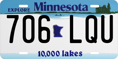 MN license plate 706LQU