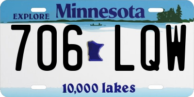 MN license plate 706LQW