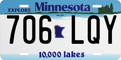MN license plate 706LQY