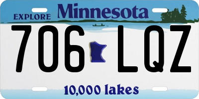 MN license plate 706LQZ