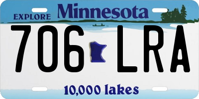 MN license plate 706LRA