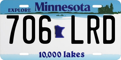 MN license plate 706LRD