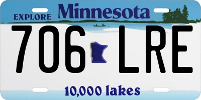 MN license plate 706LRE