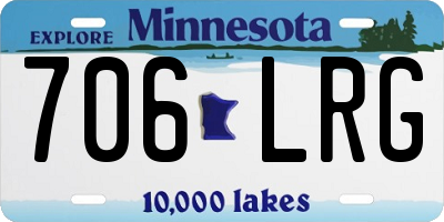 MN license plate 706LRG