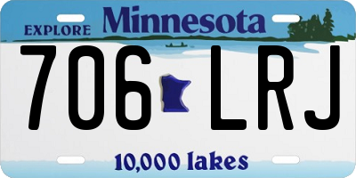 MN license plate 706LRJ