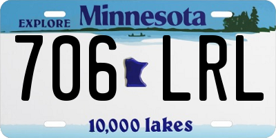 MN license plate 706LRL