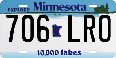MN license plate 706LRO