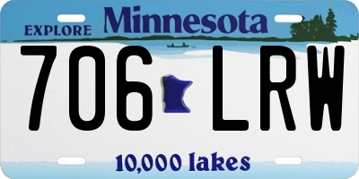 MN license plate 706LRW