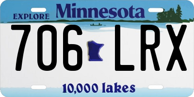 MN license plate 706LRX