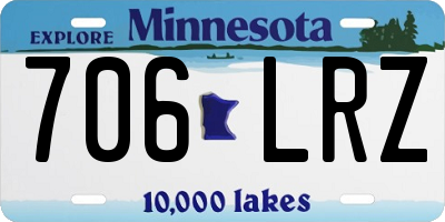 MN license plate 706LRZ