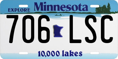MN license plate 706LSC