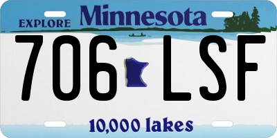MN license plate 706LSF