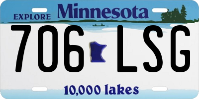 MN license plate 706LSG