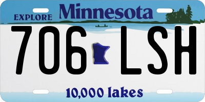 MN license plate 706LSH