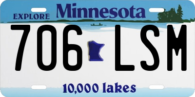 MN license plate 706LSM