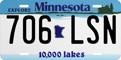 MN license plate 706LSN