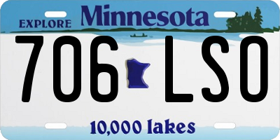 MN license plate 706LSO