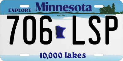 MN license plate 706LSP