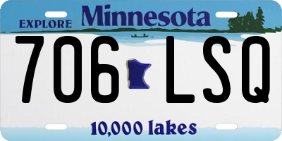 MN license plate 706LSQ