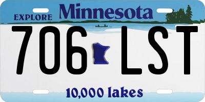 MN license plate 706LST
