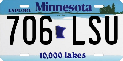 MN license plate 706LSU