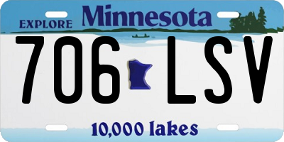 MN license plate 706LSV