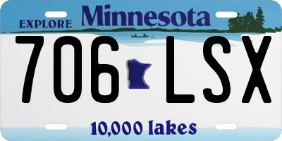 MN license plate 706LSX